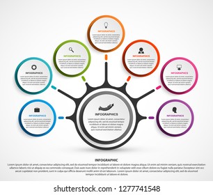 Business options infographics, timeline, design template for business presentations or information banner. 