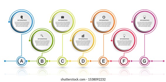 Business options infographics, timeline, design template for business presentations or information banner.