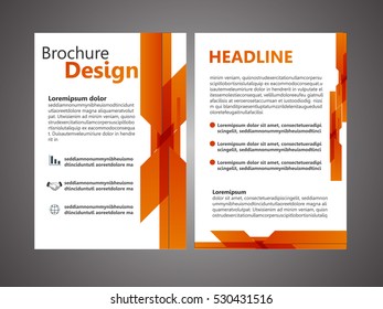 Business orange brochure template