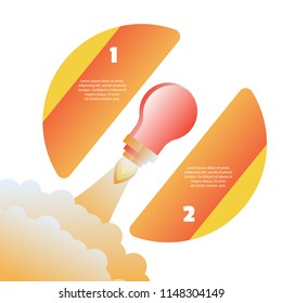 Business orange Infographics template. Two options. Vector illustration. Template for process diagram, presentations, workflow layout, banner, flow chart, info graph.