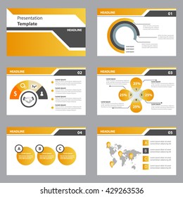 business orange power template presentation slides background design.info graphs and charts