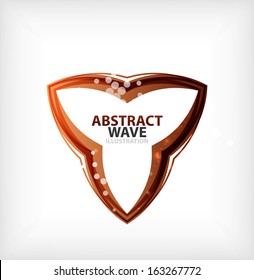 Business orange wavy business symbol