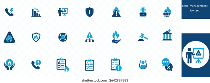 Business or organisation management icon set. manager, teamwork, strategy, marketing, business, planning, training, employee icons. Solid icons vector