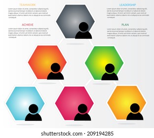 business organization chart template website vector illustration