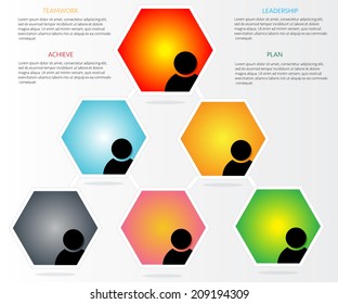 business organization chart template website vector illustration