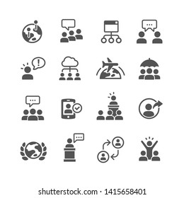 business and organization management icons