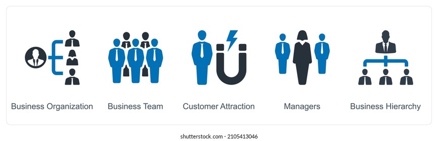 Business Organization And Business Team Icon Concept