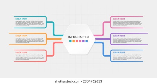 Business organogram chart infographics structure management. Organization, Planning, Mind Map. Vector illustration.	