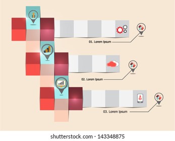 business origami template style.Vector illustration.
