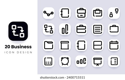 Business-Out-Linie-Symbol
