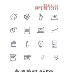 Business Outline Icons