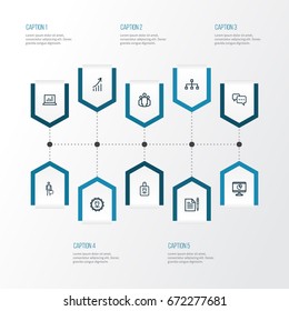 Business Outline Icons Set. Collection Of Manager, Agreement, Analytics And Other Elements. Also Includes Symbols Such As Leader, Structure, Chart.