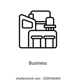 Business Outline Vector Icon Design illustration on White background. EPS 10 File