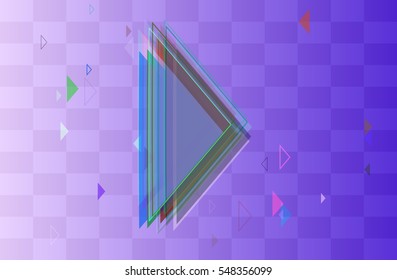business over emblematic triangle, clear visualization among decoration.