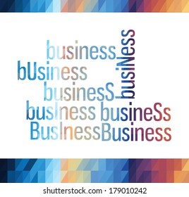 business over white backdrop  triangle colorful vector
