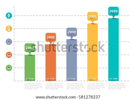 business overview visualization graph infographic data stock vector