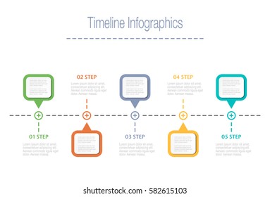 Business overview visualization. Timeline Infographic data. Business template for presentation. Vector infographics