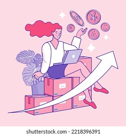 Business owner with orders from around the world.