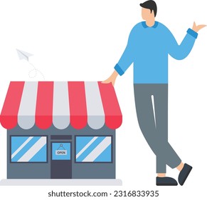 Business owners, Business place, Retail shops, Open store, online shop, Confident businessman, Business Store

