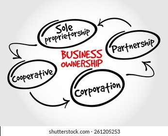 Concepto de mapa de la mente de propiedad empresarial