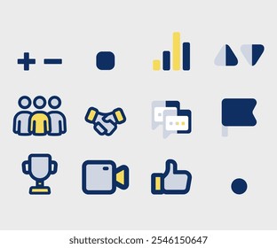 Geschäftspaket-Symbolsatz für die App 