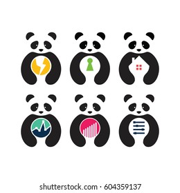 Business Panda Logo Set