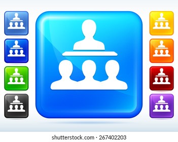 Business Panel Colorful Square Button