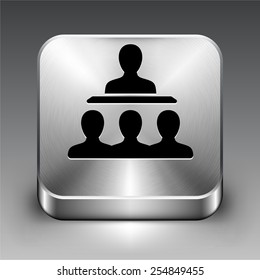 Business Panel on Silver Square Button