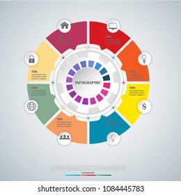 Business paper cut Infographics  data visualization. Process chart. 