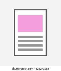business paper document icon . photo space inside 