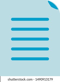 Business paper, documnet Vector icon, colorful flat design, isolated on white background, 