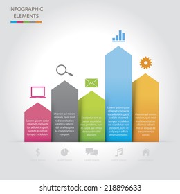 Business paper Graph Easy to Edit , adjust color and size.  Shadow are made with transparency set to Multiply.