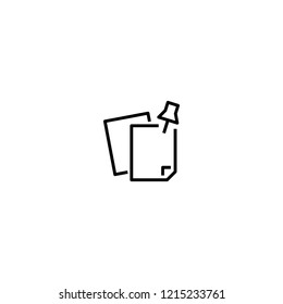 Business paper icon. Business notepaper icon.