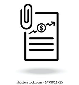 business paper icons. document vector icon