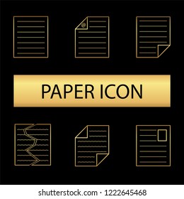 business paper icons set