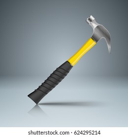 Business paper infographics. Repair hammer icon.