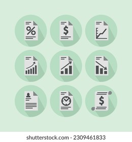Business papers. Bank documents. Vector.