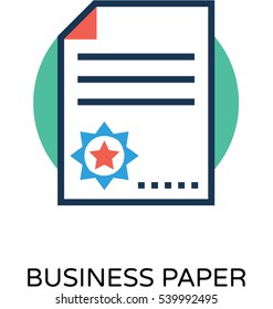 Business Papers Vector Icon 