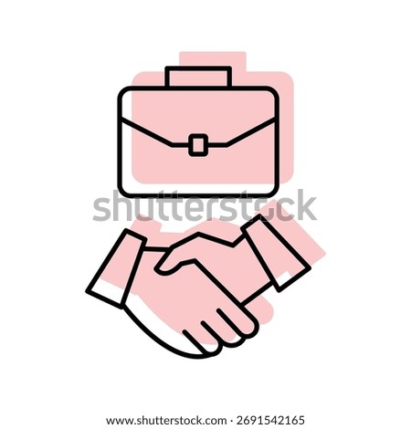 Business Partner color shadow thinline icon , vector, pixel perfect, illustrator file 