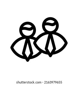business partner icon or logo isolated sign symbol vector illustration - high quality black style vector icons
