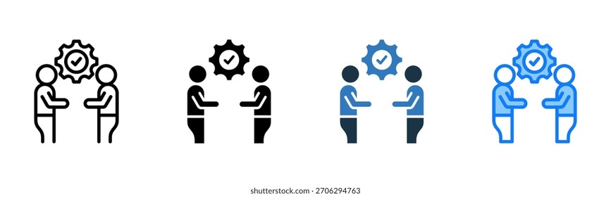 Icono de socio de negocios Ilustración vectorial de estilos múltiples