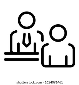 Business partner icon. Outline business partner vector icon for web design isolated on white background