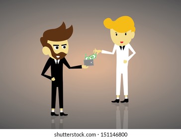 business partner vector cartoon style