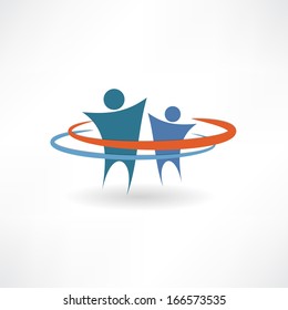 business partners abstract icon