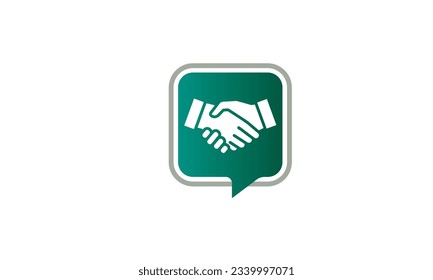 Business partners handshake web icon. Successful deal. Vector isolated vector pictogram