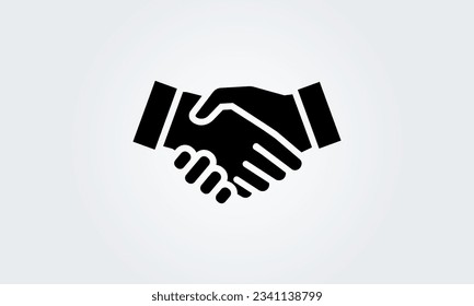 Business partners handshake web icon. Successful deal. Vector isolated vector pictogram