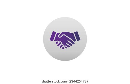 Business partners handshake web icon. Successful deal. Vector isolated vector pictogram