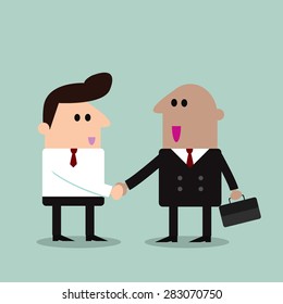business partners handshaking - Business people shaking hands