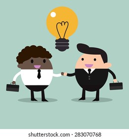 business partners handshaking - Business people shaking hands