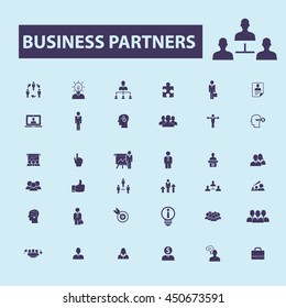 business partners icons